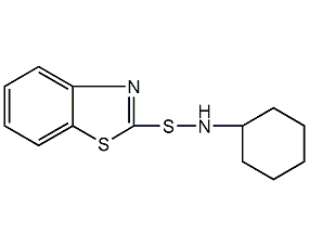n-環己基-2-并噻唑次磺酸酰胺結構式
